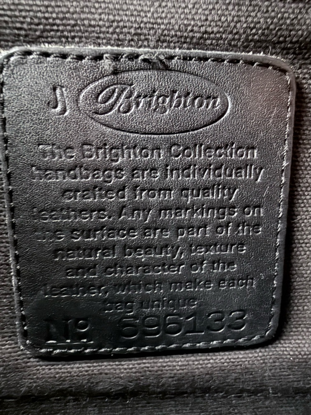 BRIGHTON vintage Black Croc-Embossed Leather Tote with Silver Buckle - Picture 11 of 11
